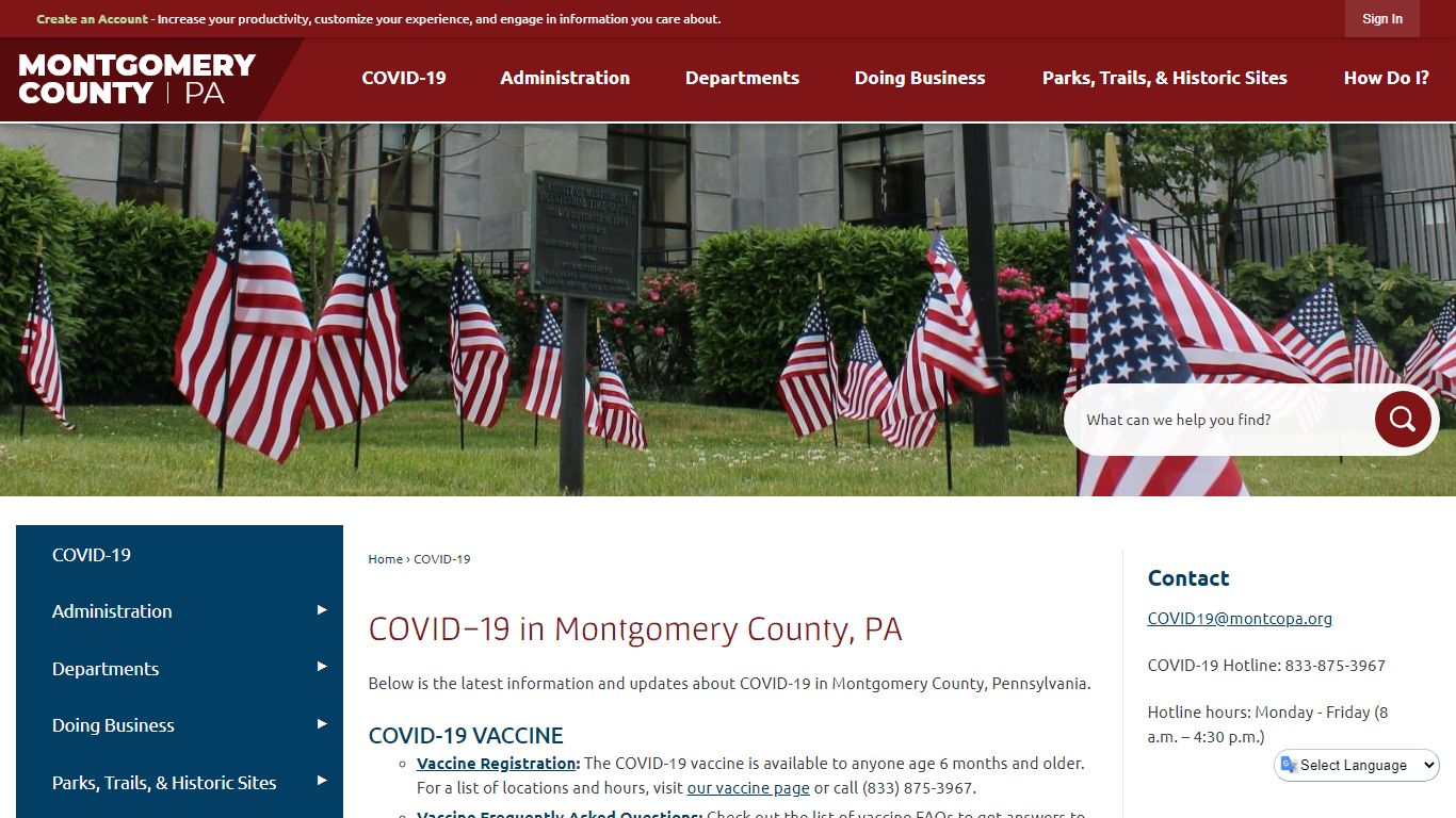 COVID-19 in Montgomery County, PA